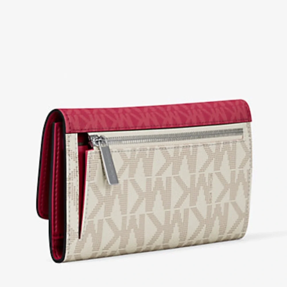 MICHAEL KORS Jet Set Travel Signature Logo Tri-Fold Wallet
DARK RASPBERRY MULTI - Picture 5 of 16